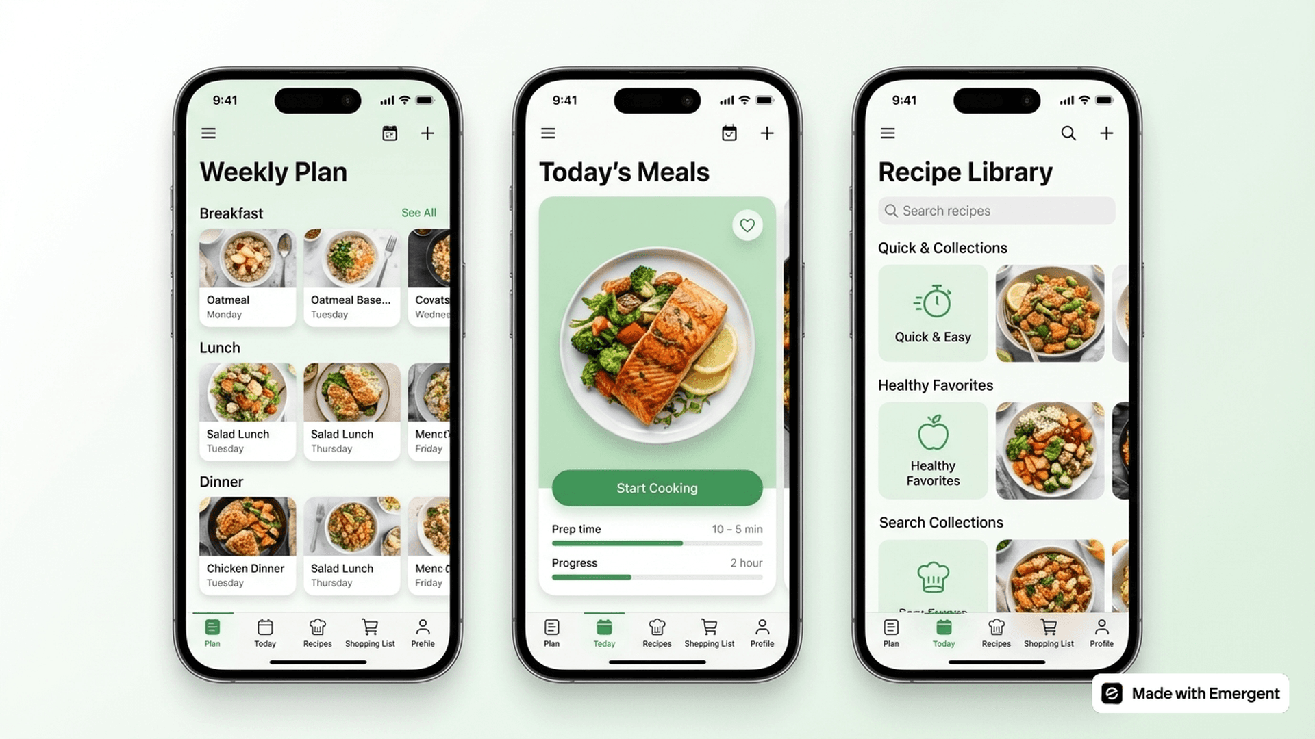 Weekly Meal Planner App Made with Emergent