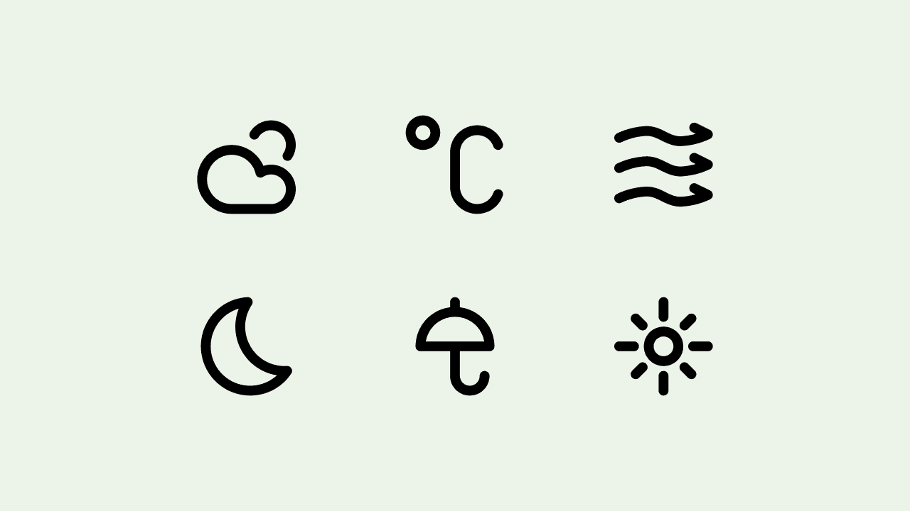 Micro Line Weather Icon Set