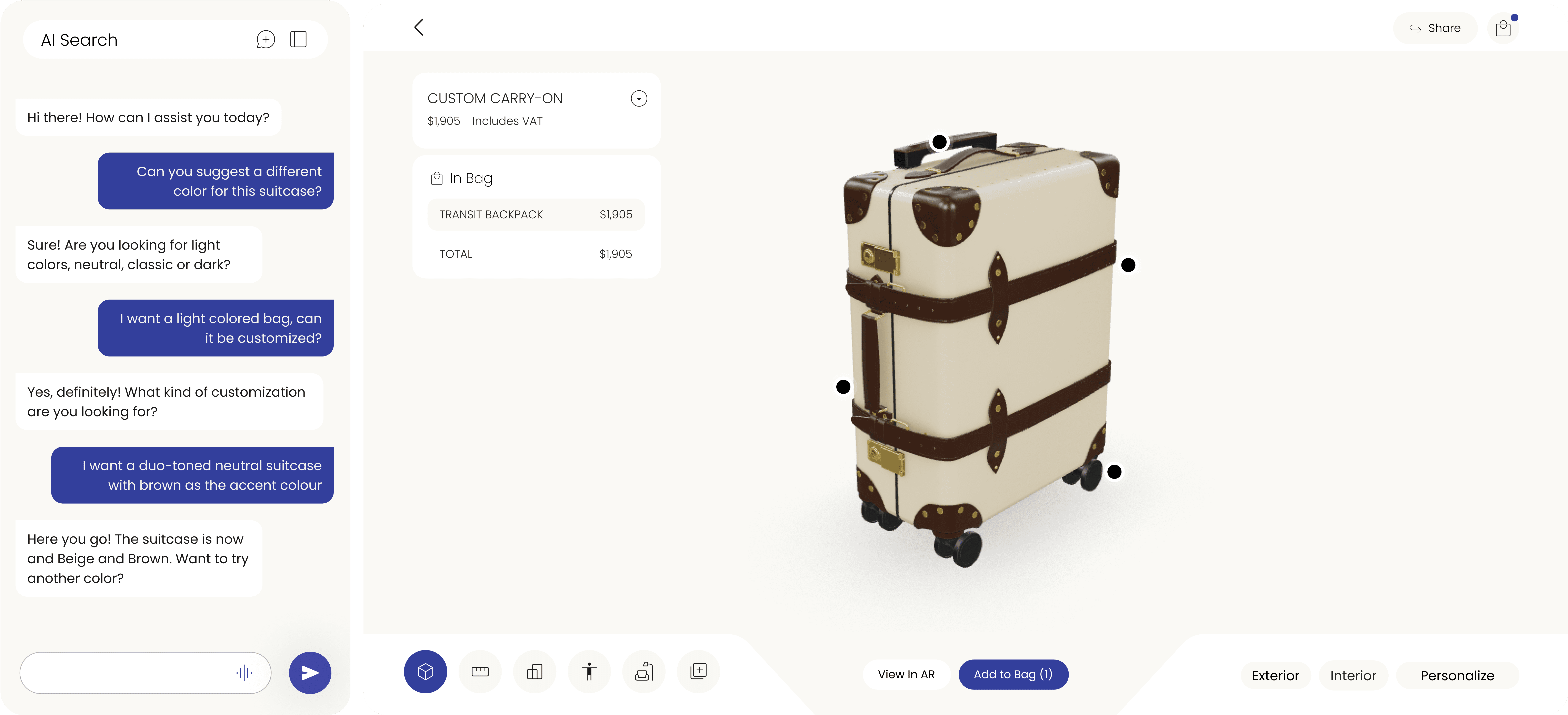 AI 3d Configurator by Triorama