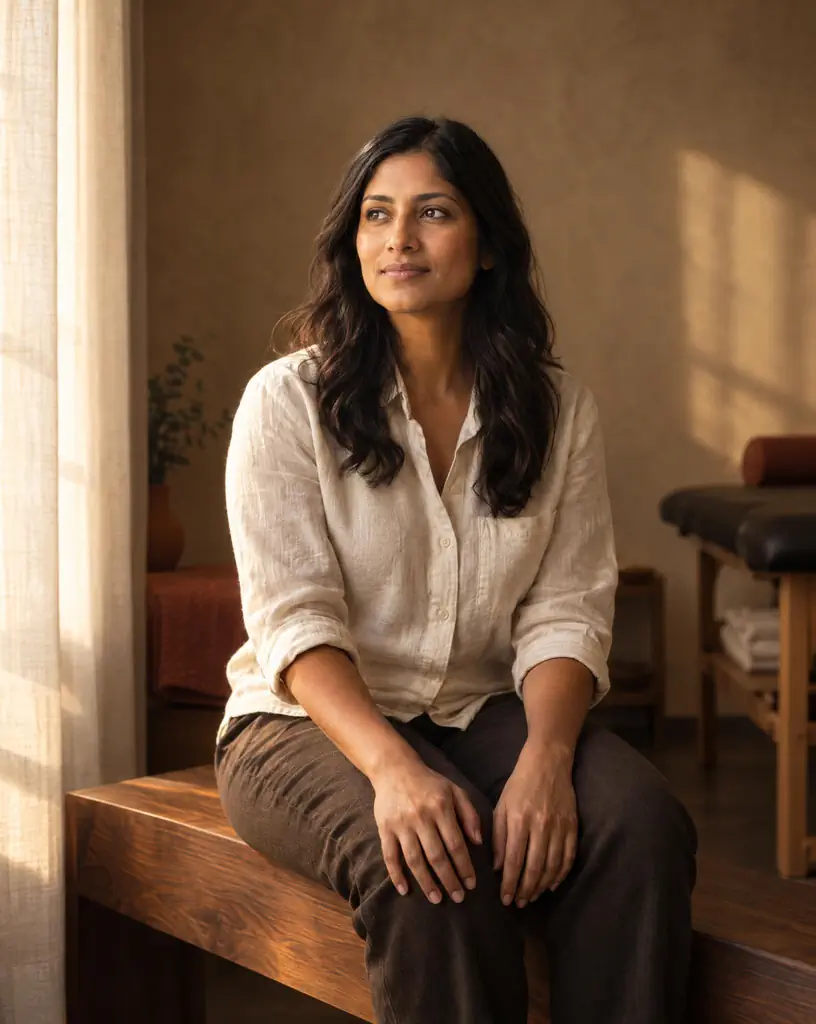 Portrait of Priya Raman, physical therapist
