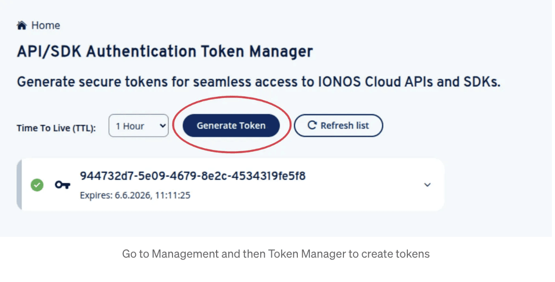 Go to managment and then token manager to create tokens