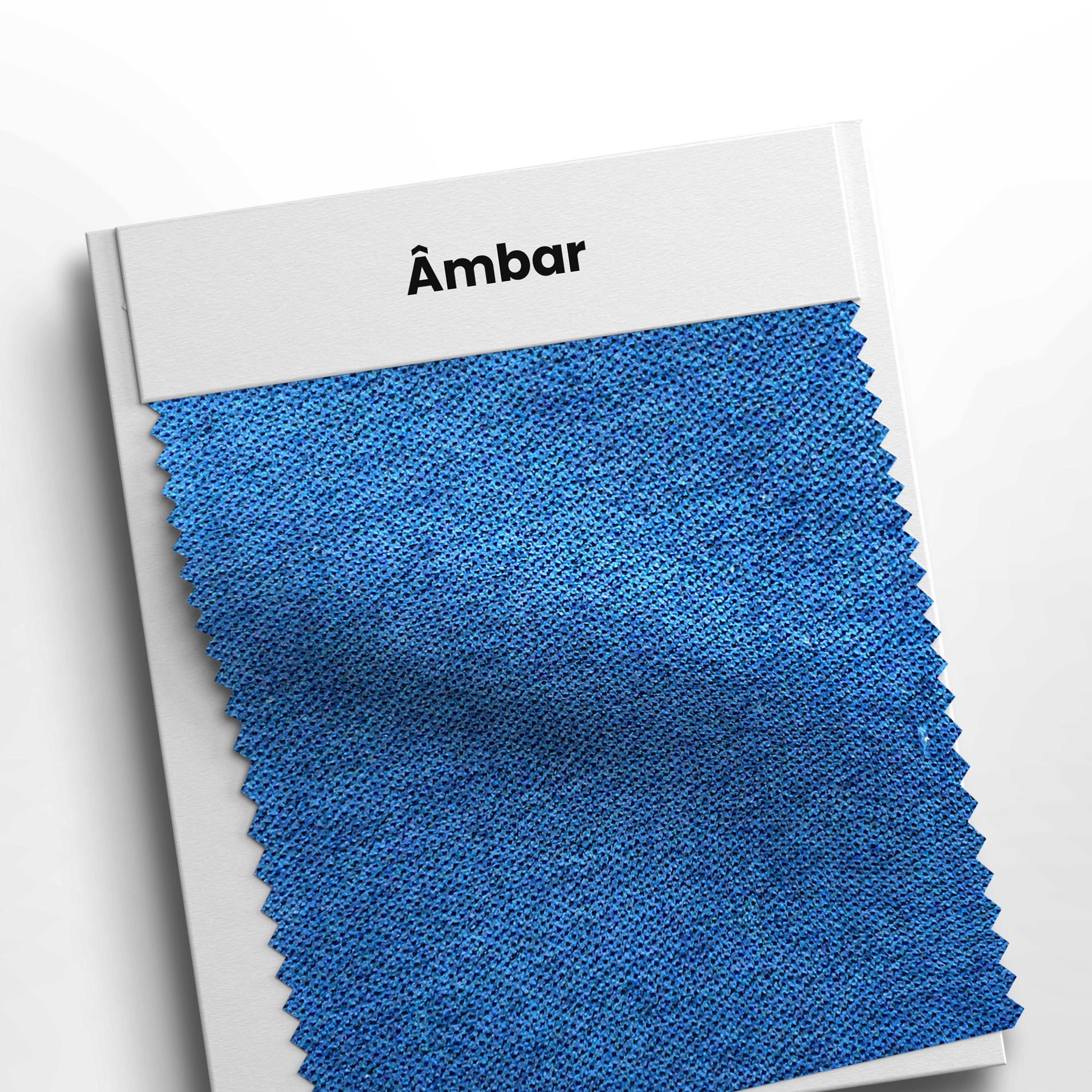 mostruário com tecido âmbar cor 34