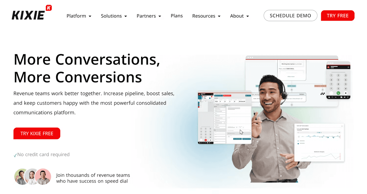 Kixie homepage