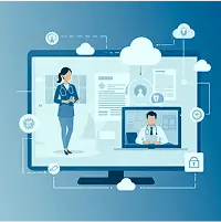 Imagem de um computador mostrando um sistema digital