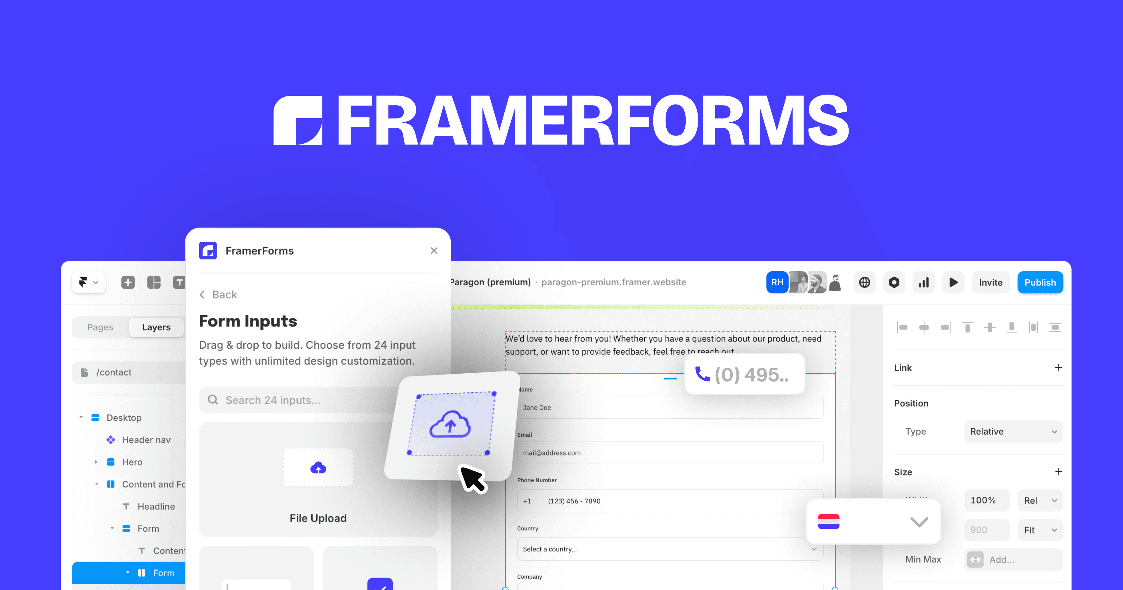 FramerForms banner
