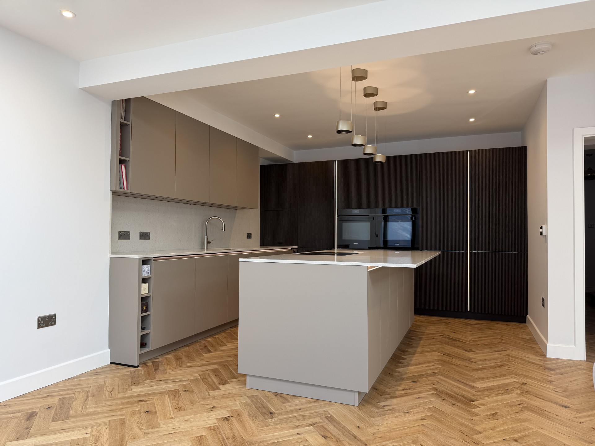 kitchen with door opened