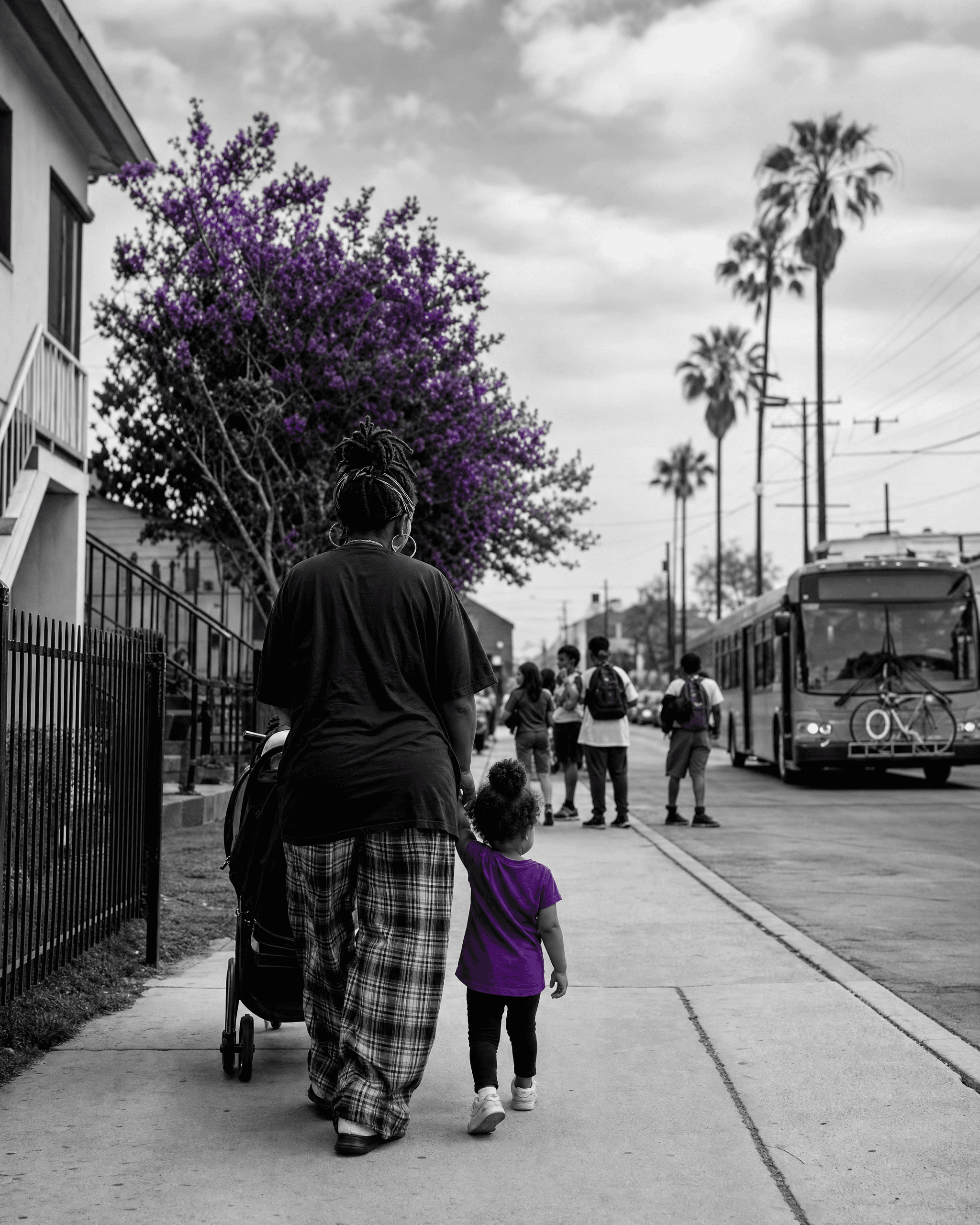 Community life in South Los Angeles, where Jus Tus focuses its work.