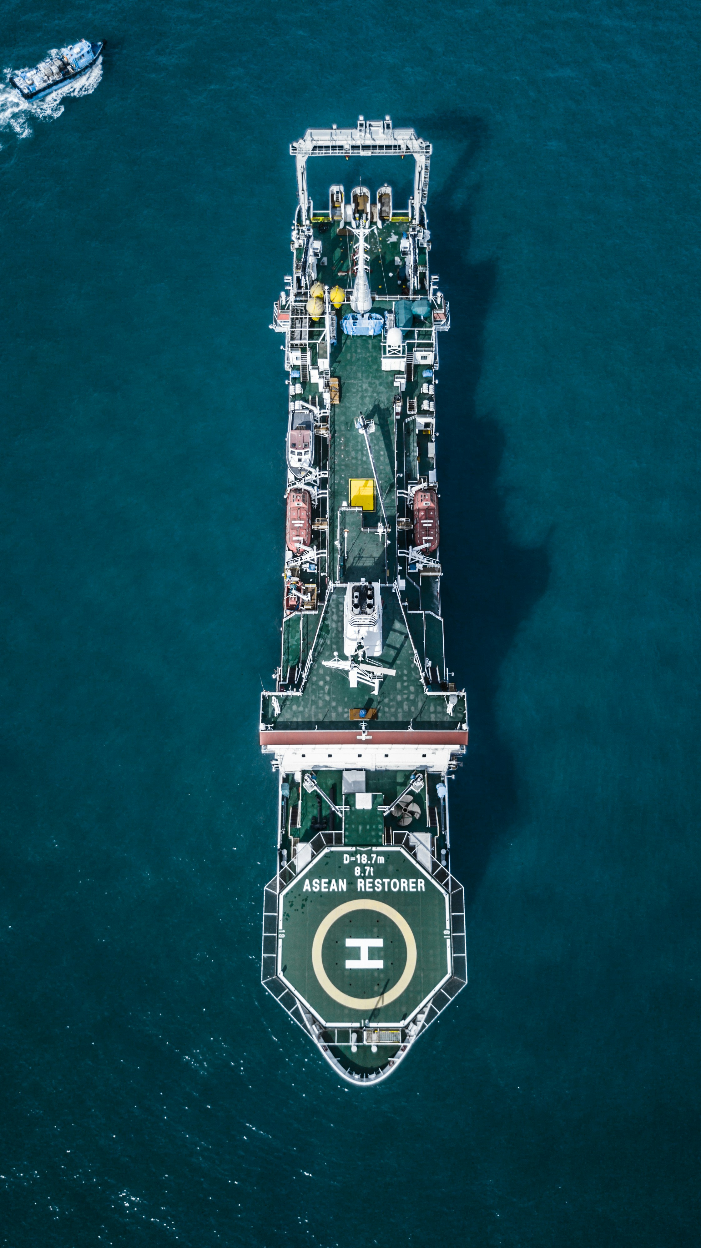 high-angle photography of ship