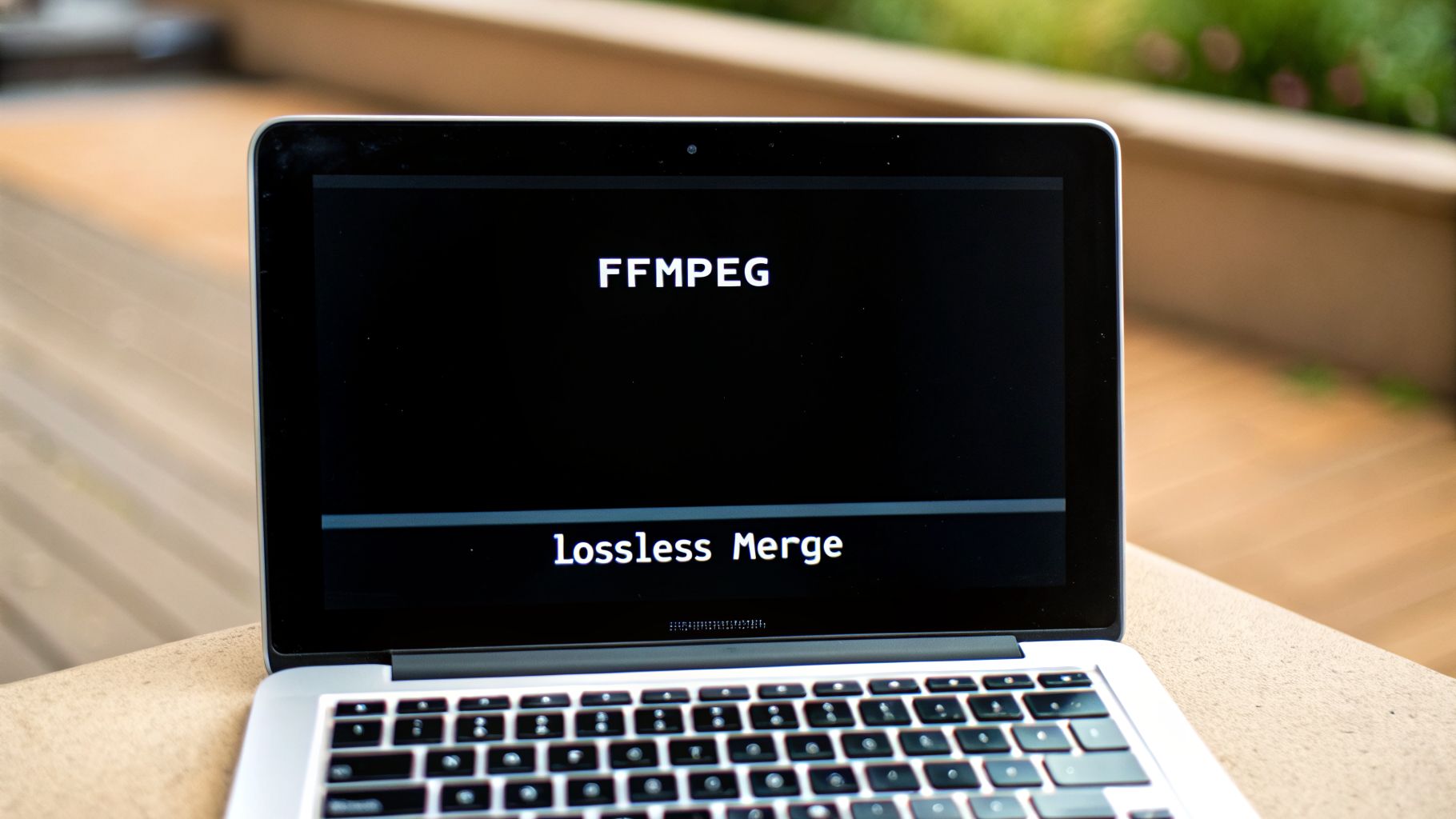 A MacBook laptop screen displays 