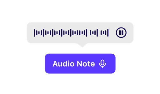 Xmind Audio Note with waveform icon structure layout for recording voice notes.