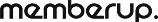 Logo of "memberup." displayed in a simple, modern font.