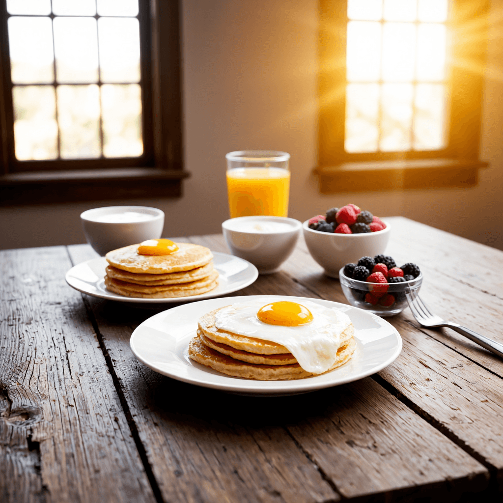 product photography of Breakfast foods