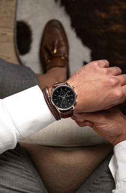 Man with expensive watch