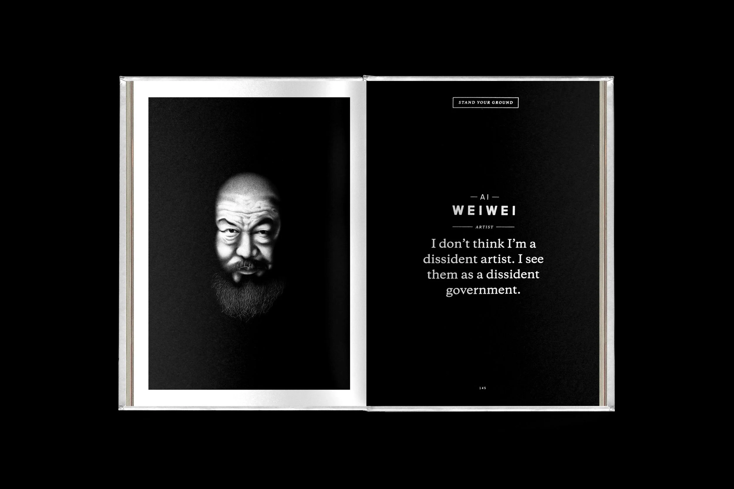 Moose&Yeti illustration of Ai Weiwei for Huck' Paddle Against the Flow book.