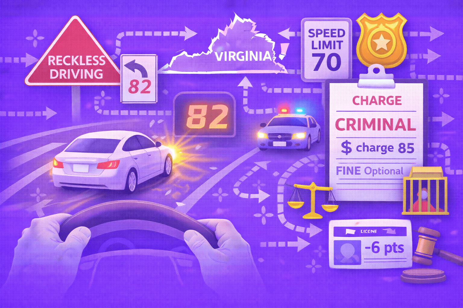 Virginia Speeding Over 80 MPH: Why It's Automatically Reckless Driving