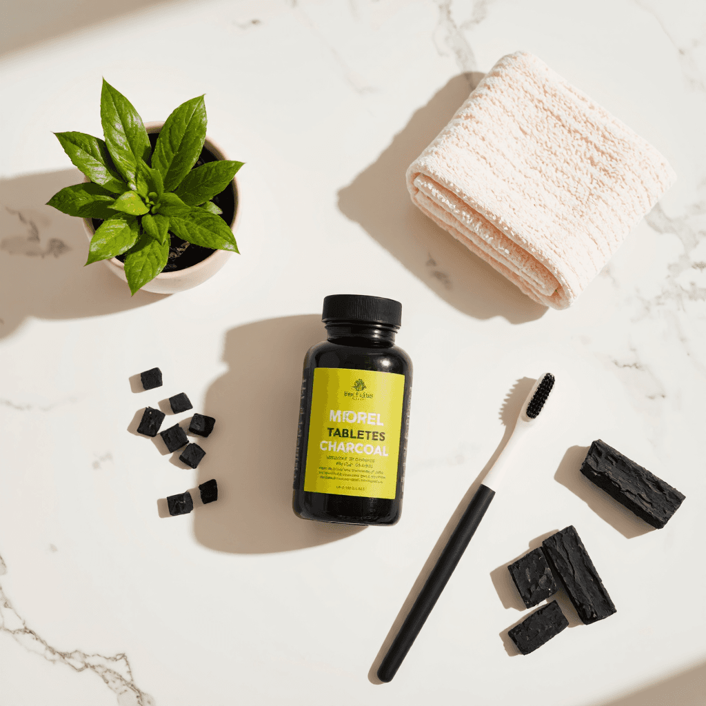 product photography of bottle of tablets