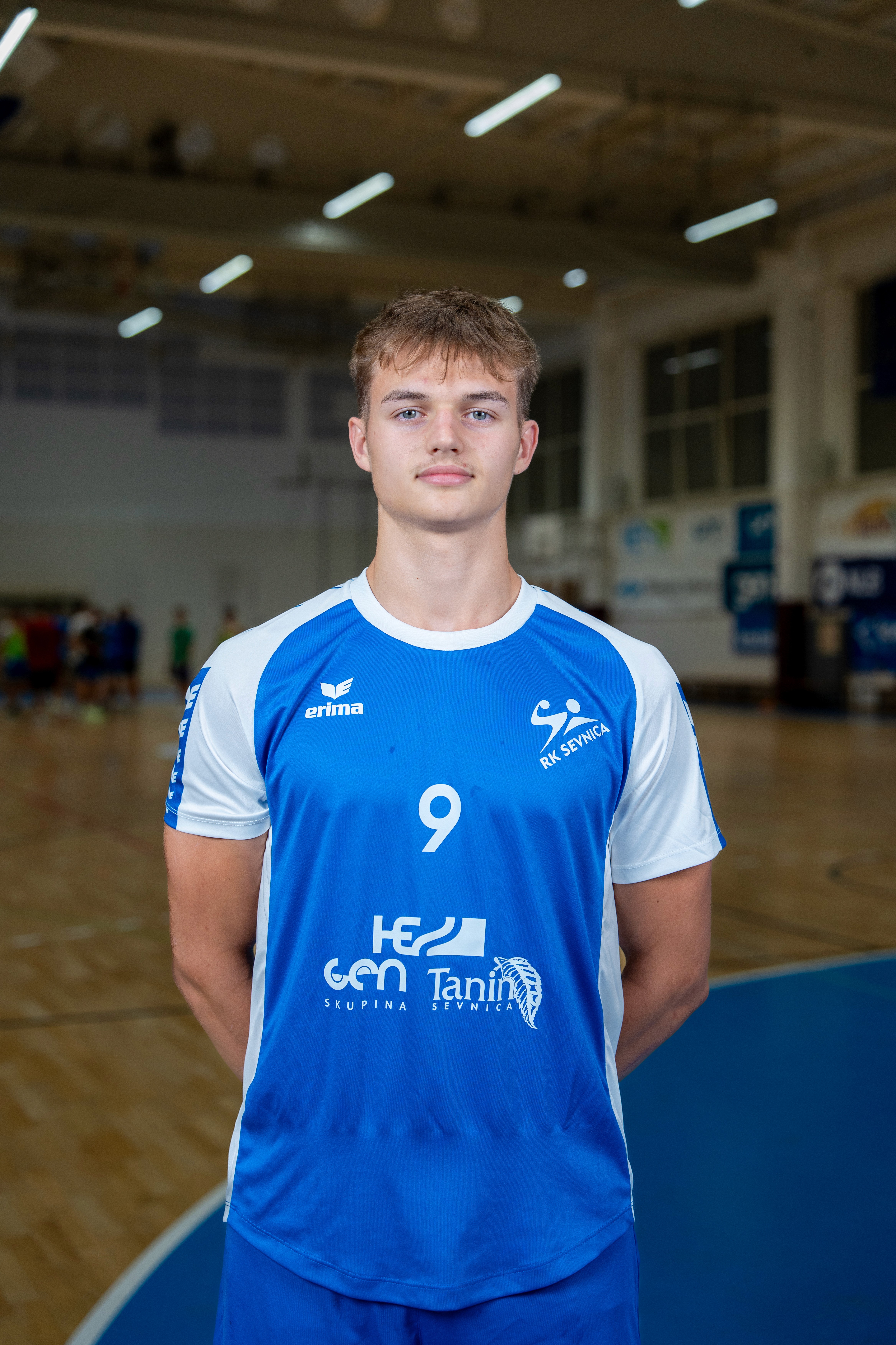 Handball player posing for the camera shot
