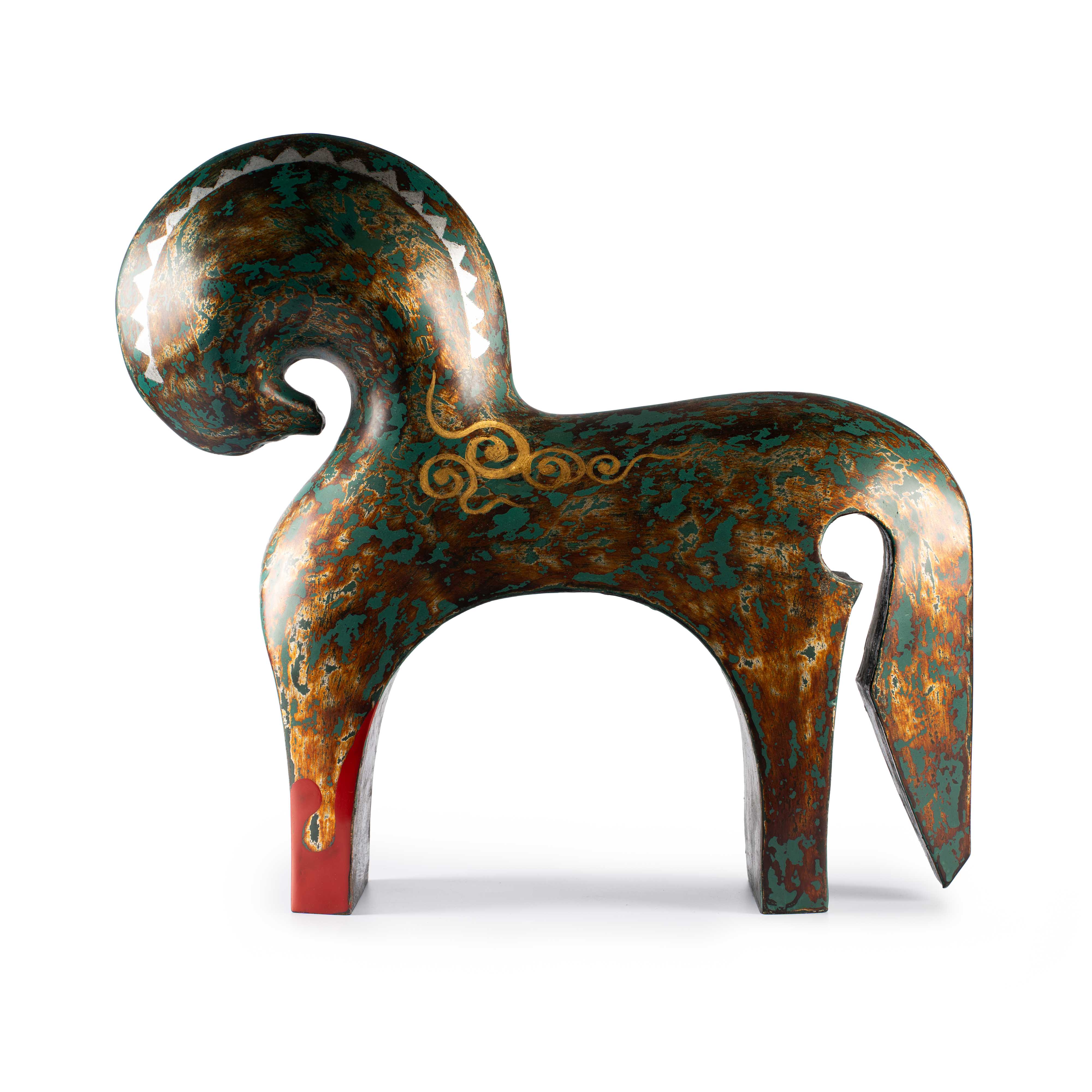 Patterns of the past. Every curve and stroke on the lacquer surface is a testament to the artisan's hand, preserved through a lens that honors every detail.