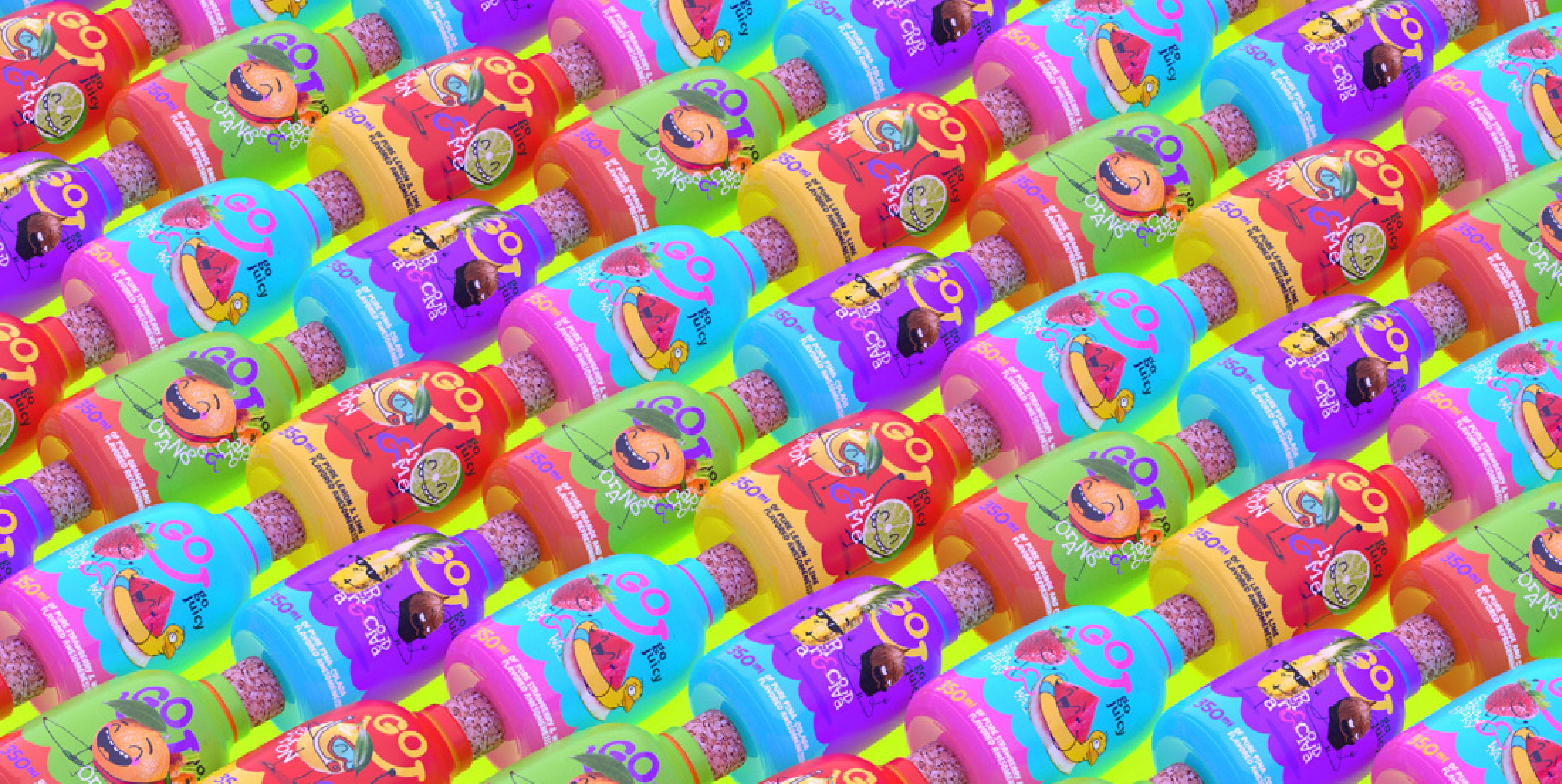 Pastel ice cream packaging design with retro typography on pink background