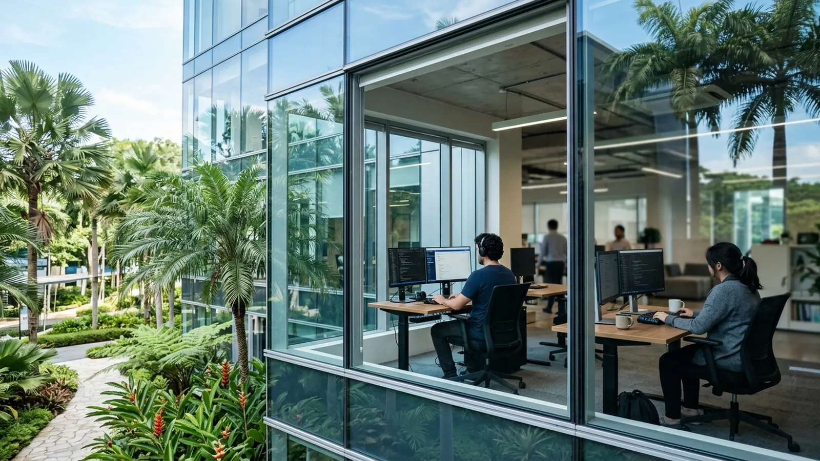Agence web à l'île Maurice dans un parc technologique moderne