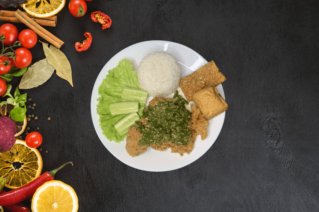 Strawberry Mille-Feuille on a white plate