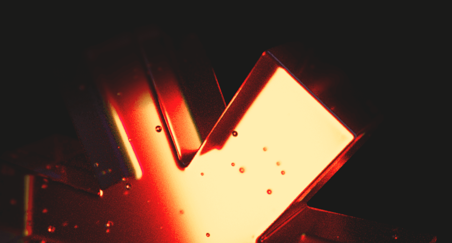 Abstract glowing digital blocks illustrating the data-driven nature of Blask Awards