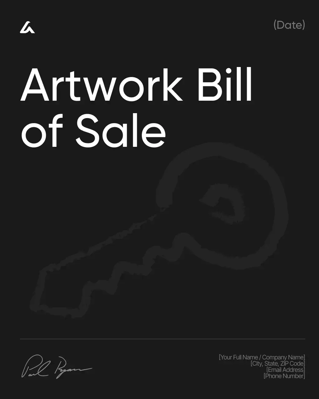 Artwork Bill of Sale