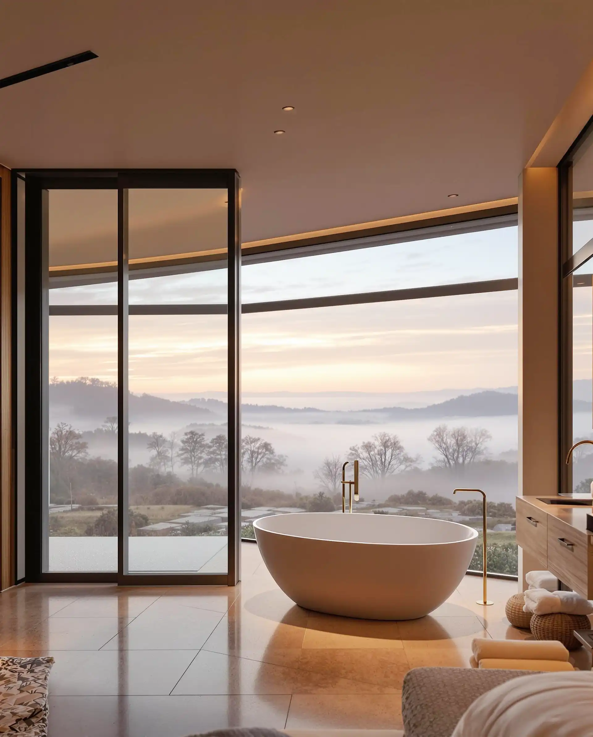 Minimal bathroom with white fixtures, toilet, and wall-mounted sink