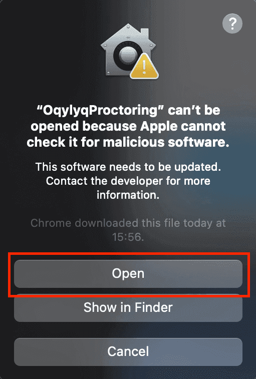 Mac OS app can't be opened — screenshot 6