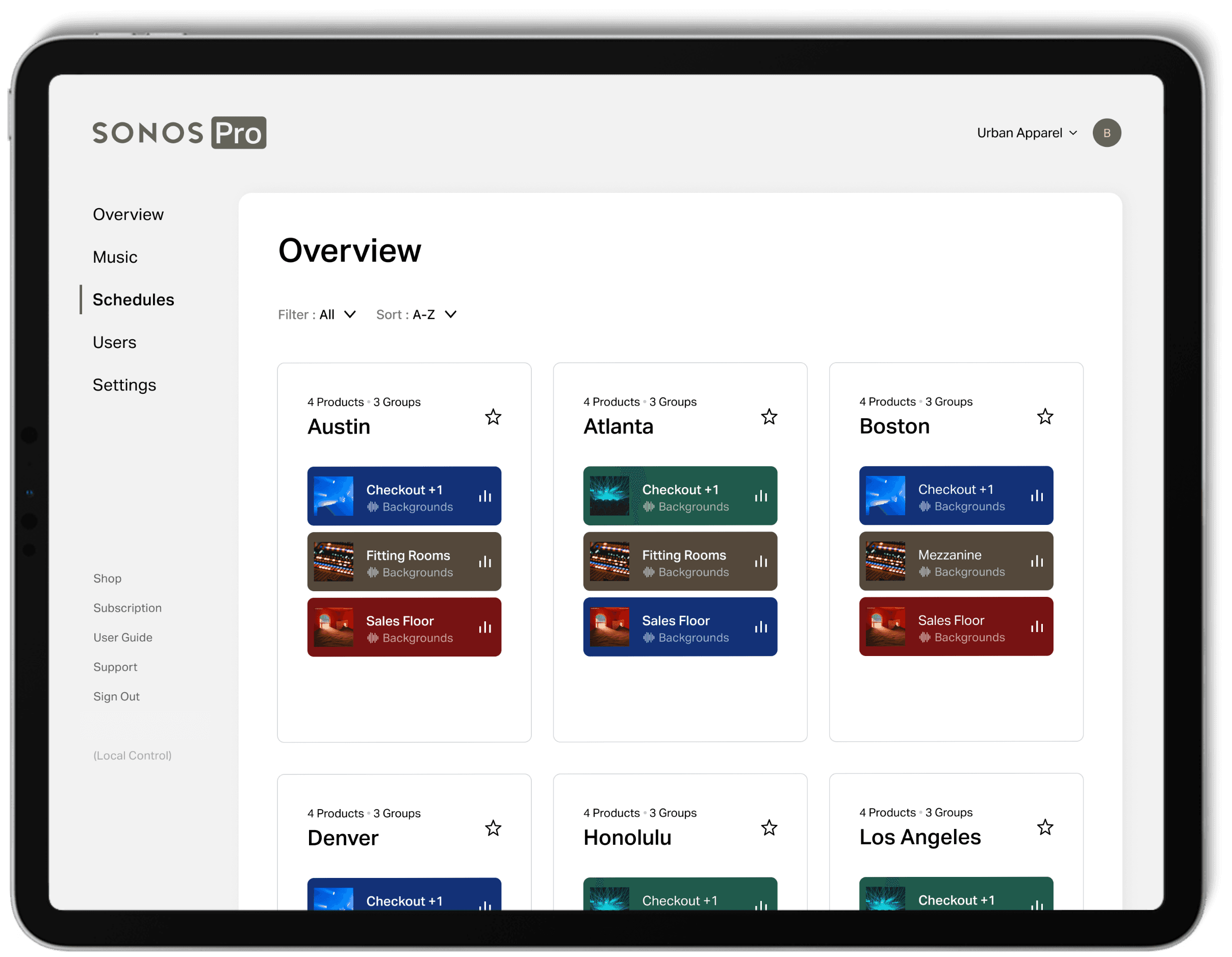 Sonos Pro Dashboard