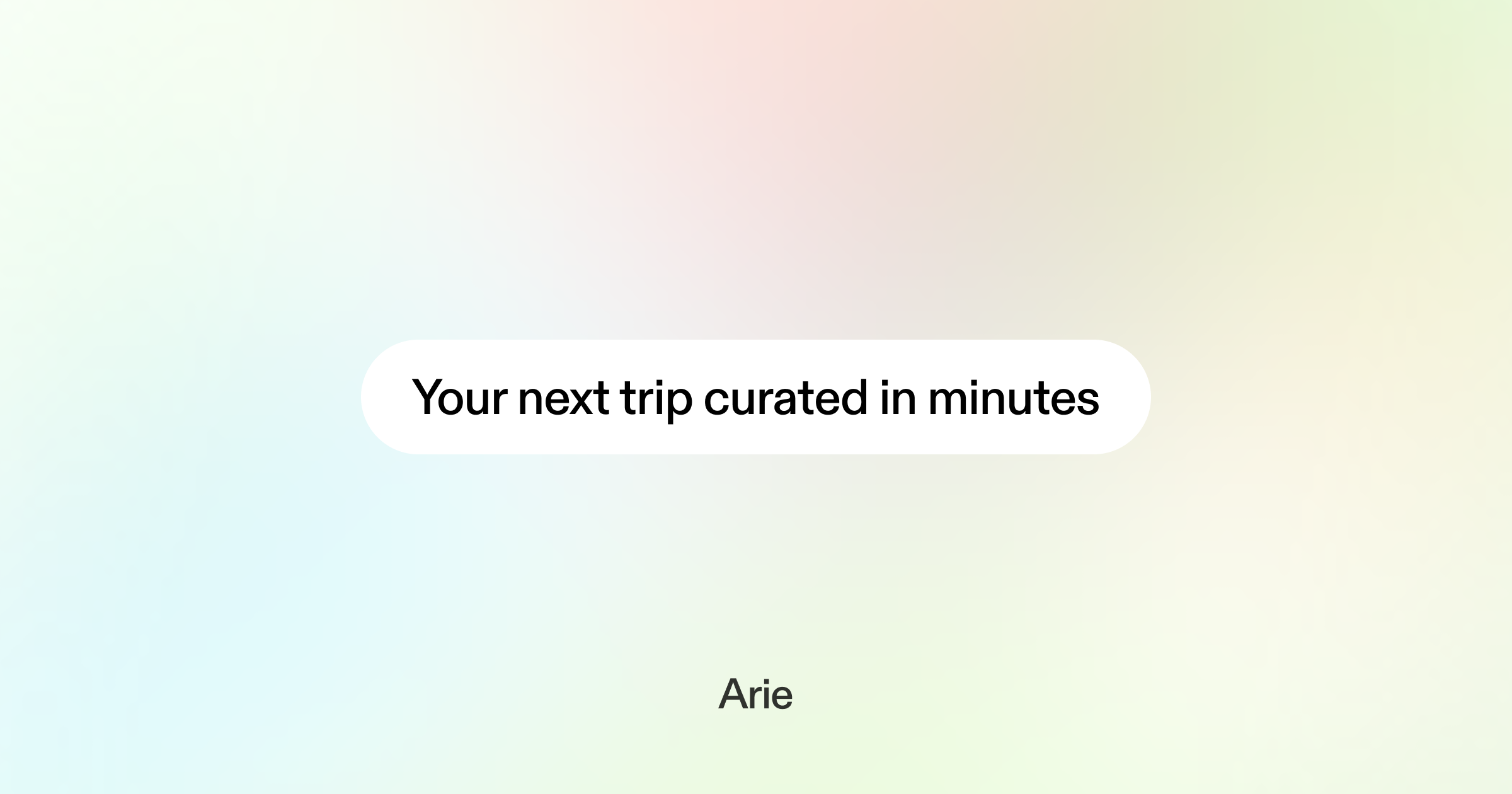Arie website homepage built with Framer