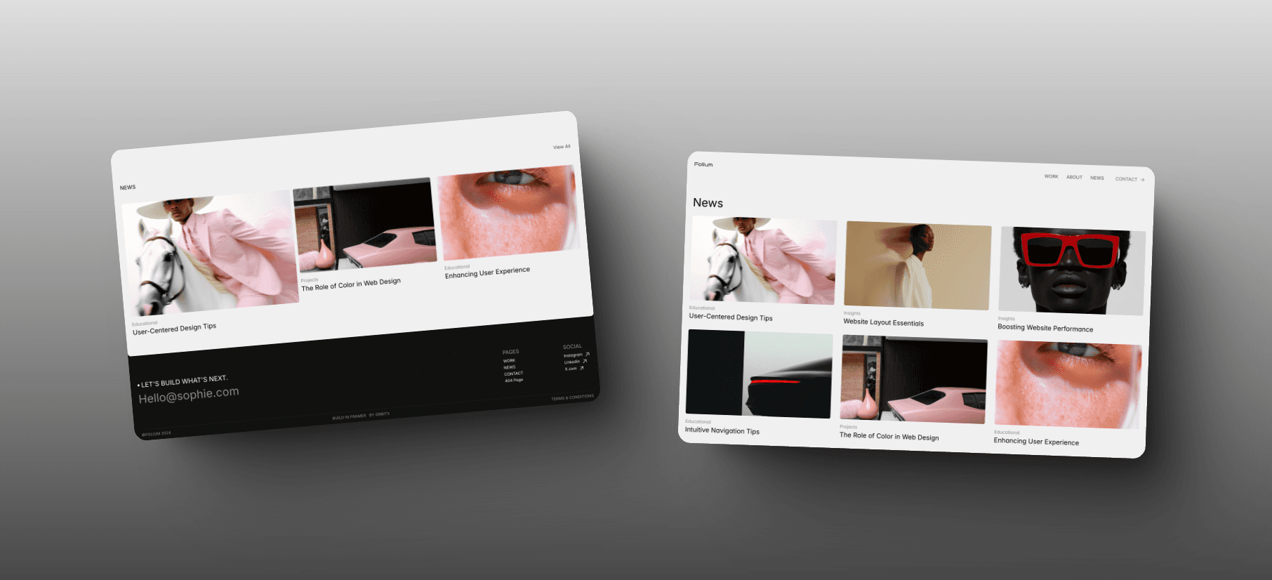 Magfolio design and development website page featuring the Starx framer template created by Orbix Supply.