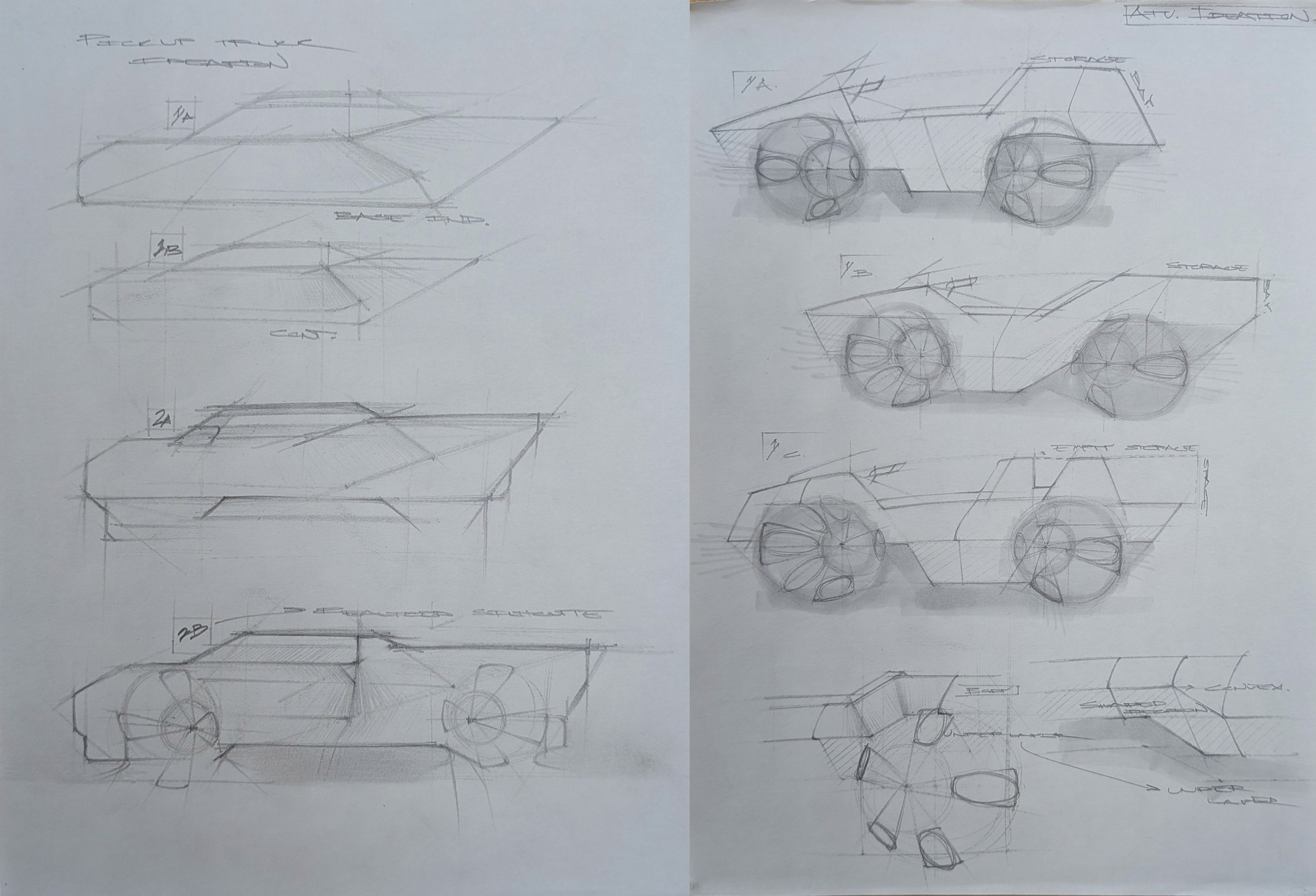 Emergency Response vehicle Ideation Sketches
