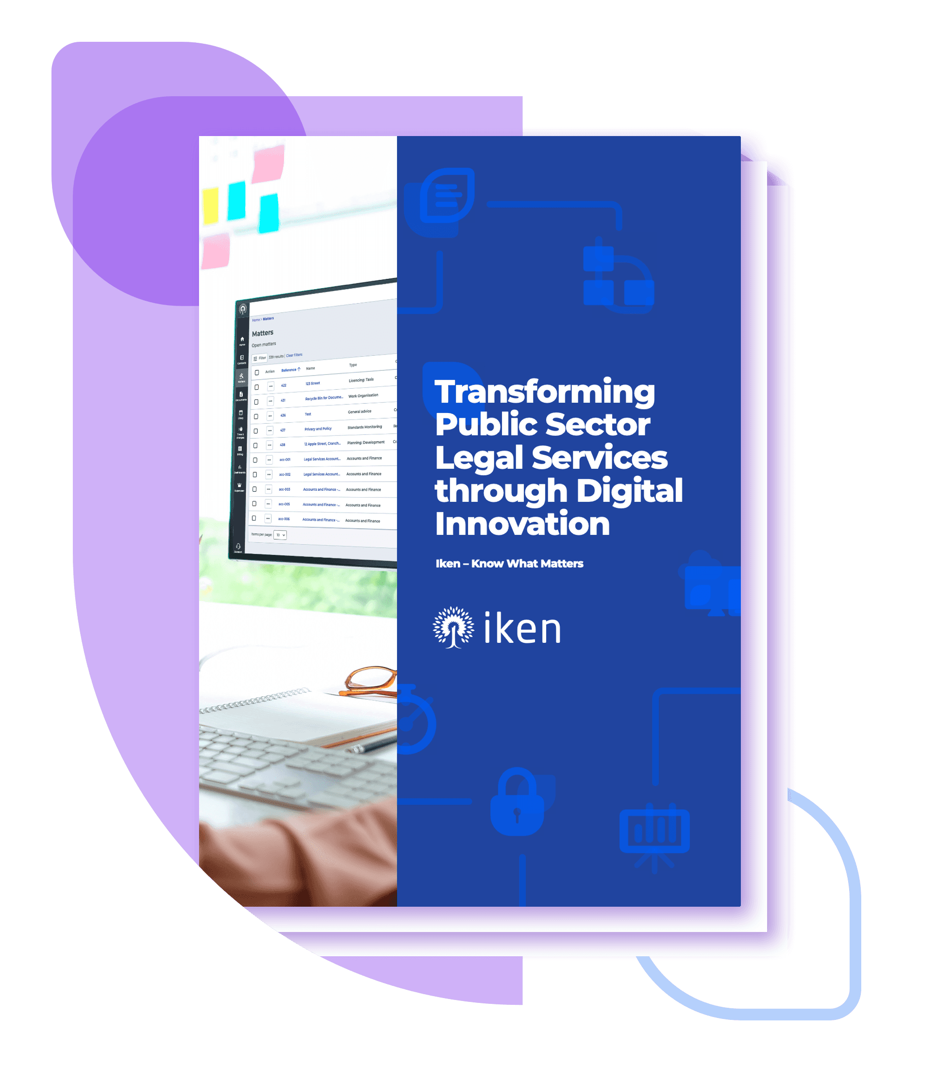 > Iken’s interface Screenshot for t cardiff city council case study about modernising legal management 