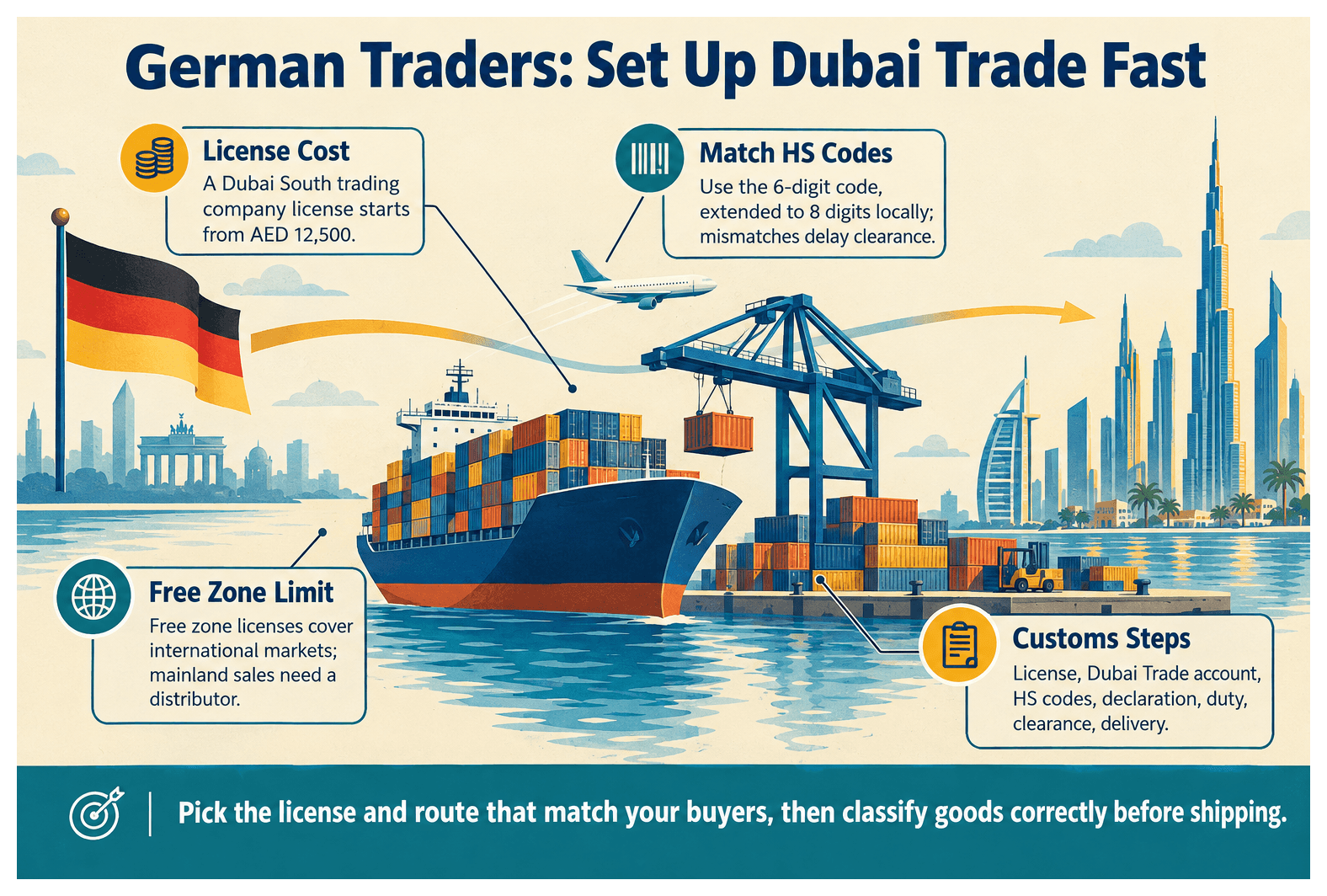 Infographic: Import and Export Between Germany and Dubai: License and Process