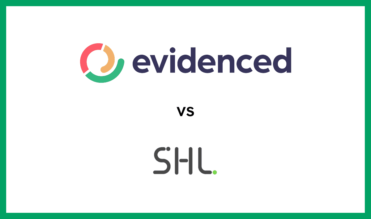 The Evidenced logo and the SHL logo on a white background