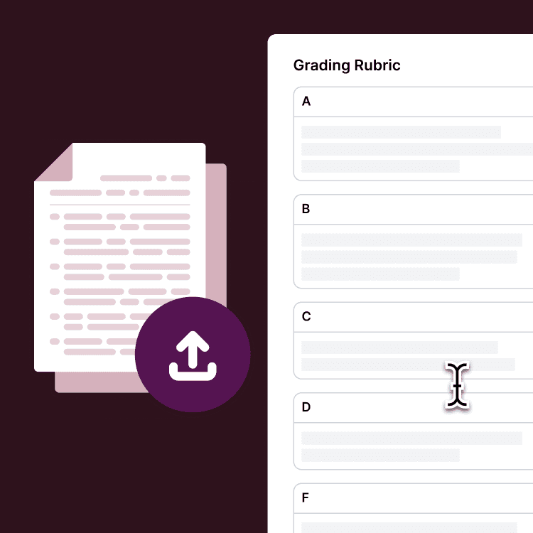 Image showing the ability to upload a rubric document and have it applied to the settings within Flint.