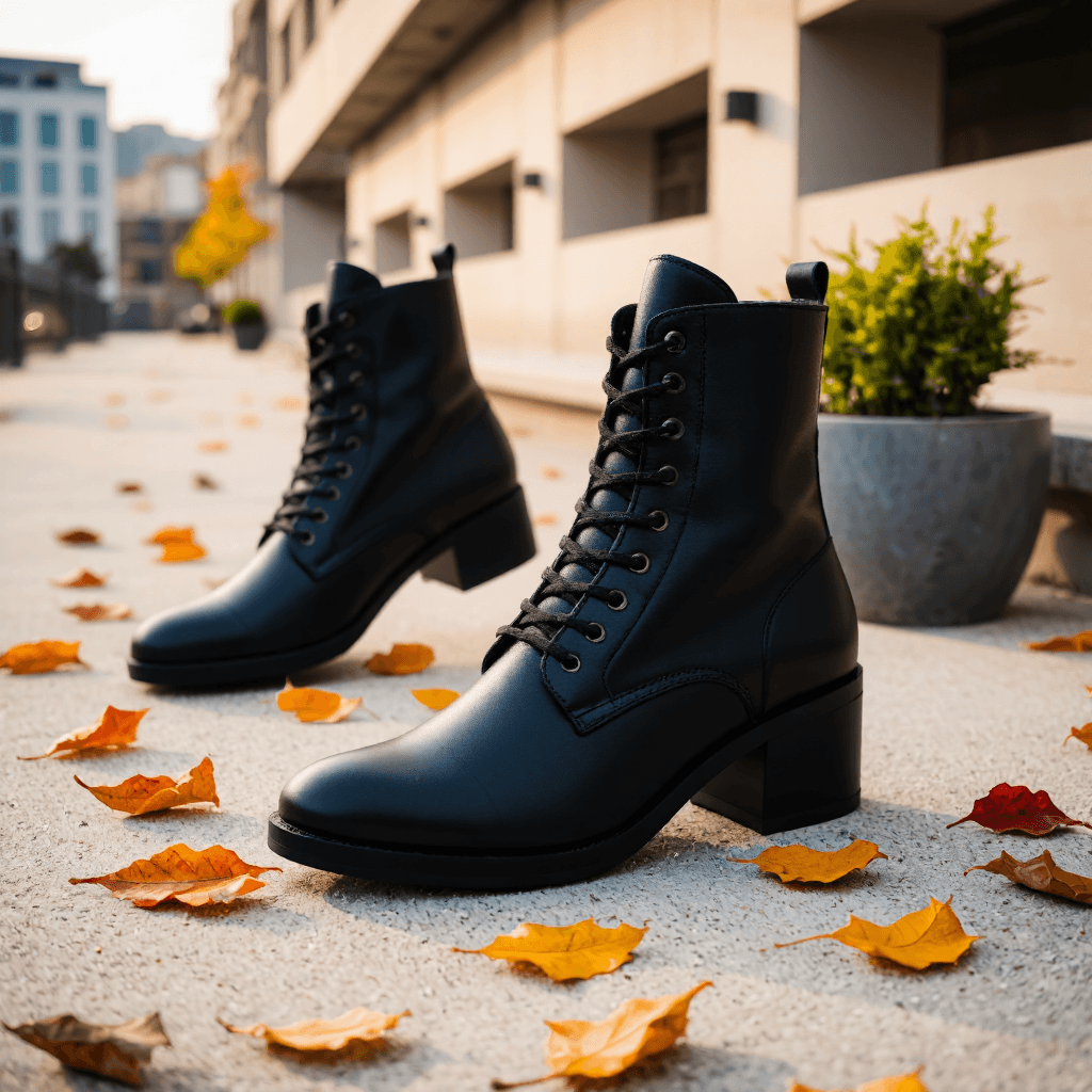 product photography of boots