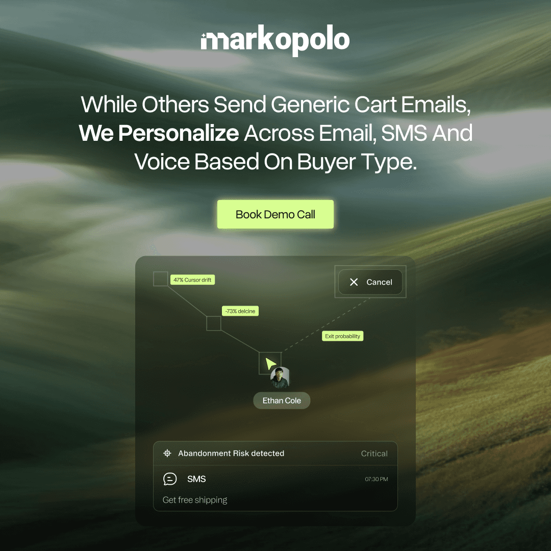 Cart abanonment behaviroal signal tracking solution for d2c ecommerce businesses