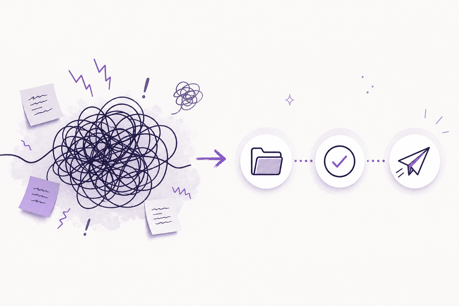 Complex manual video workflow versus simplified path