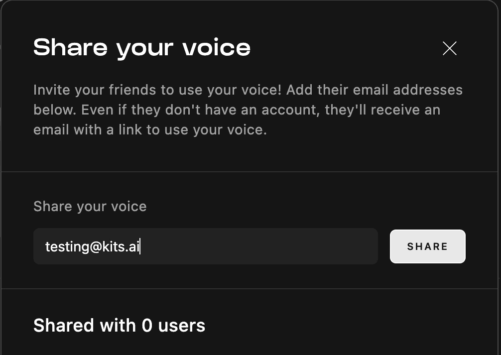 The Share Your Voice modal open