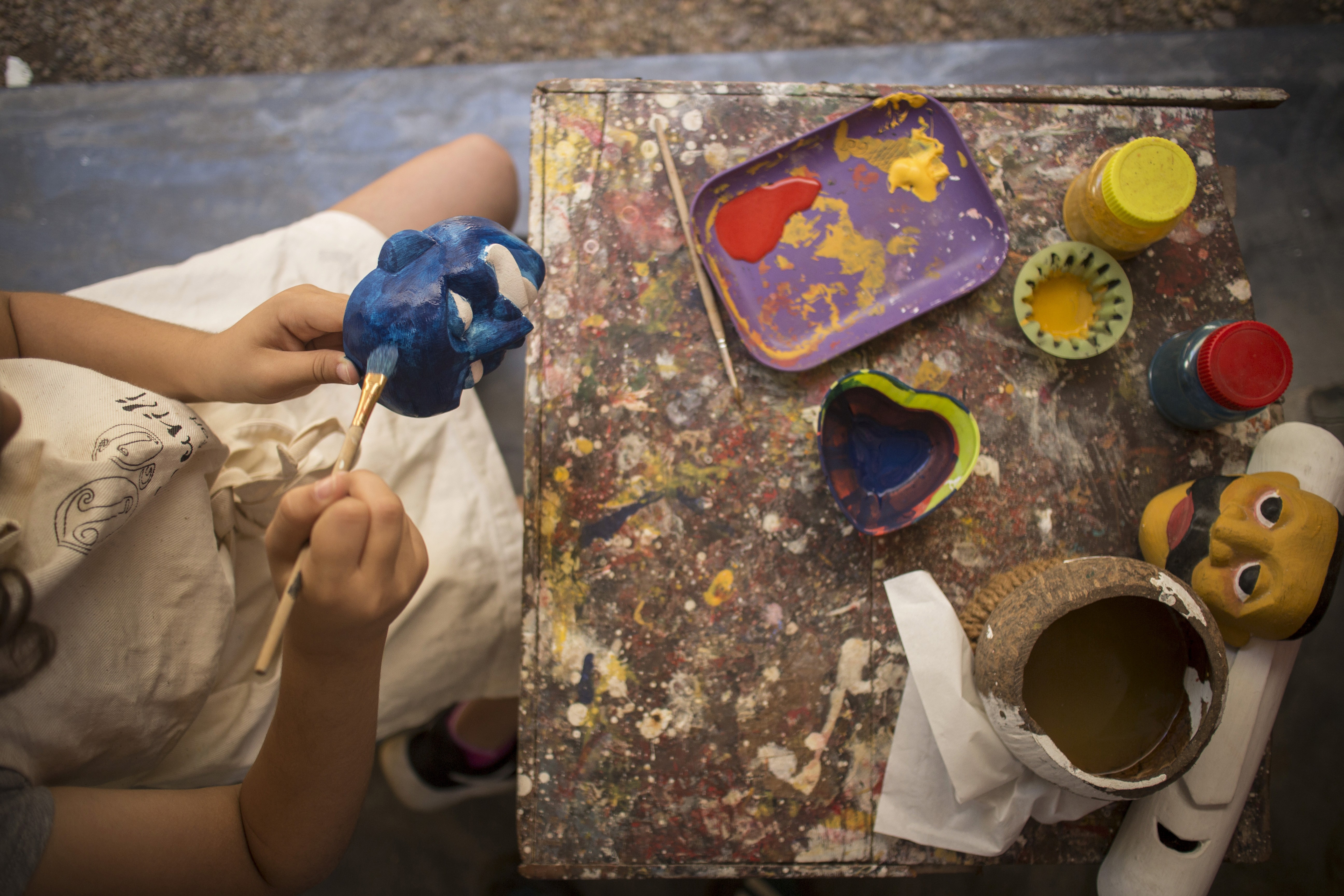 sri lankan mask painting experince