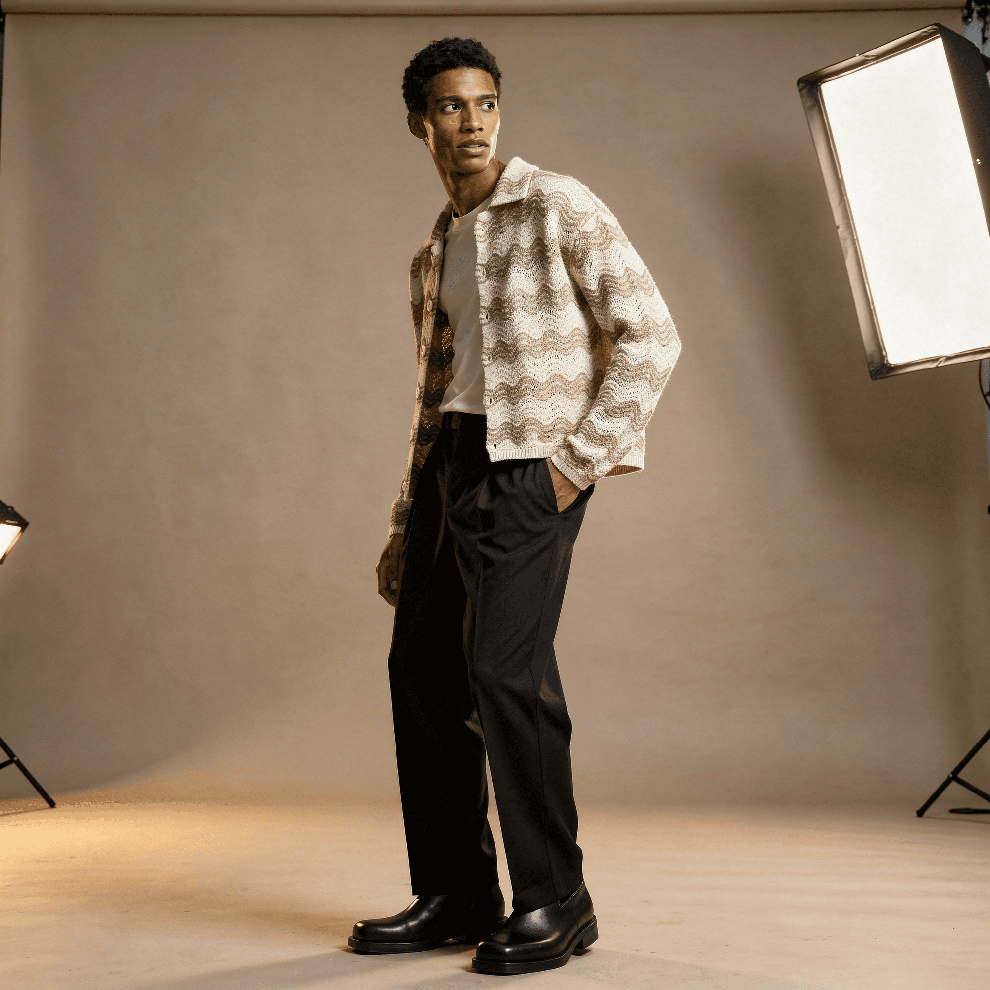 Snow-capped mountain peak behind evergreen trees at sunrise.