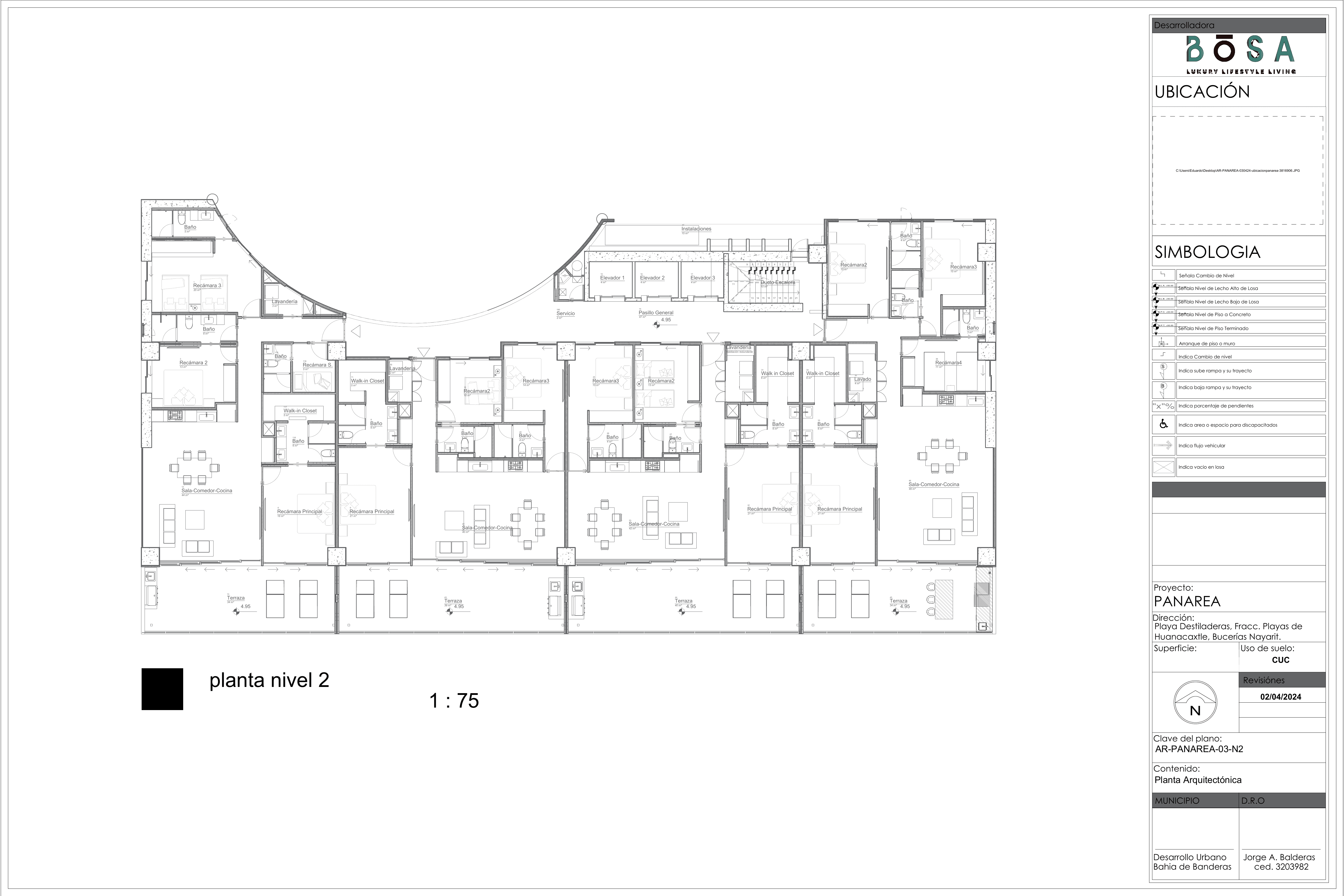 Floor plan of Panarea 2A