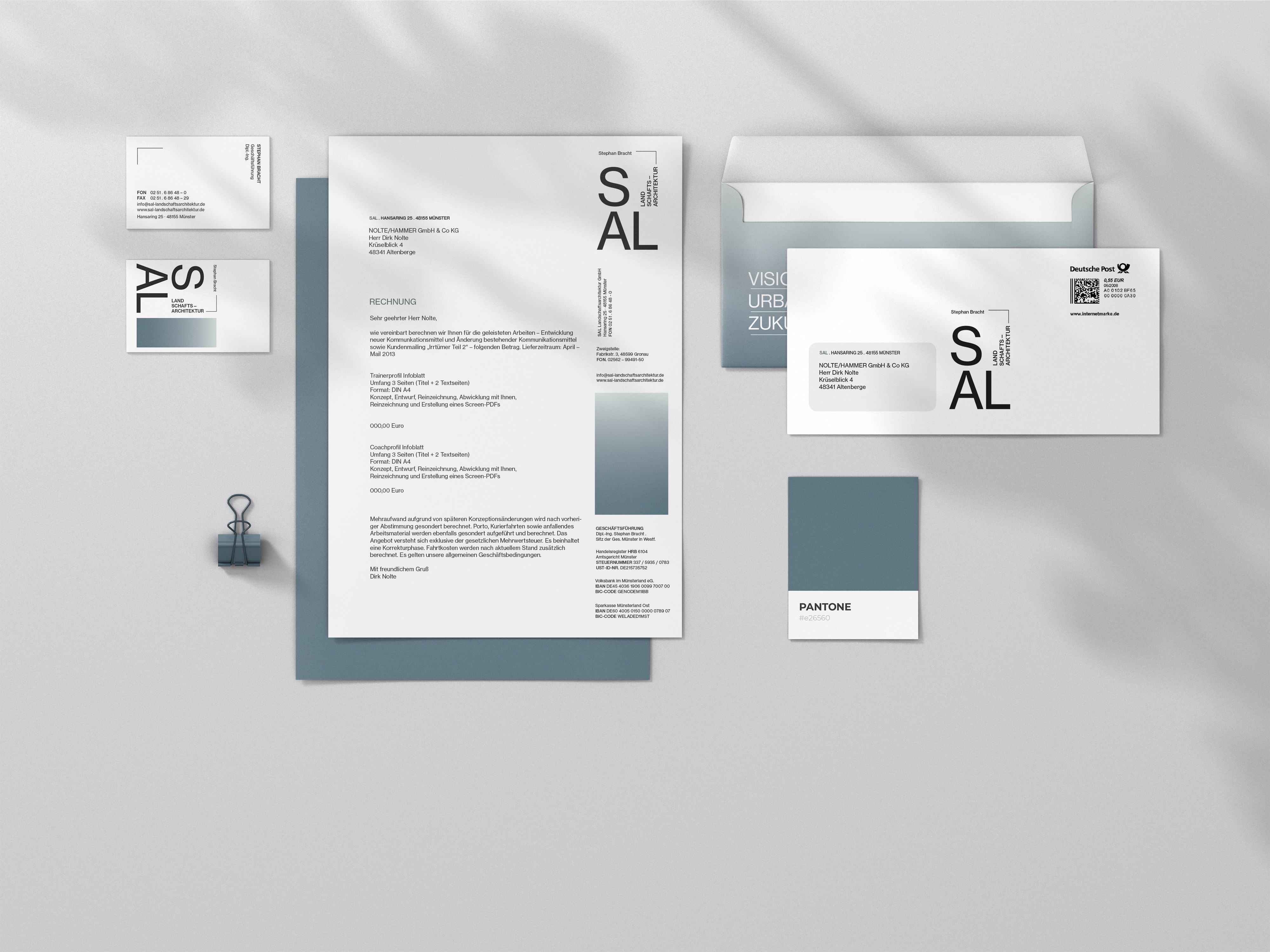 Corporate Design Anwendungen für SAL – Geschäftsausstattung mit Planungsbezug