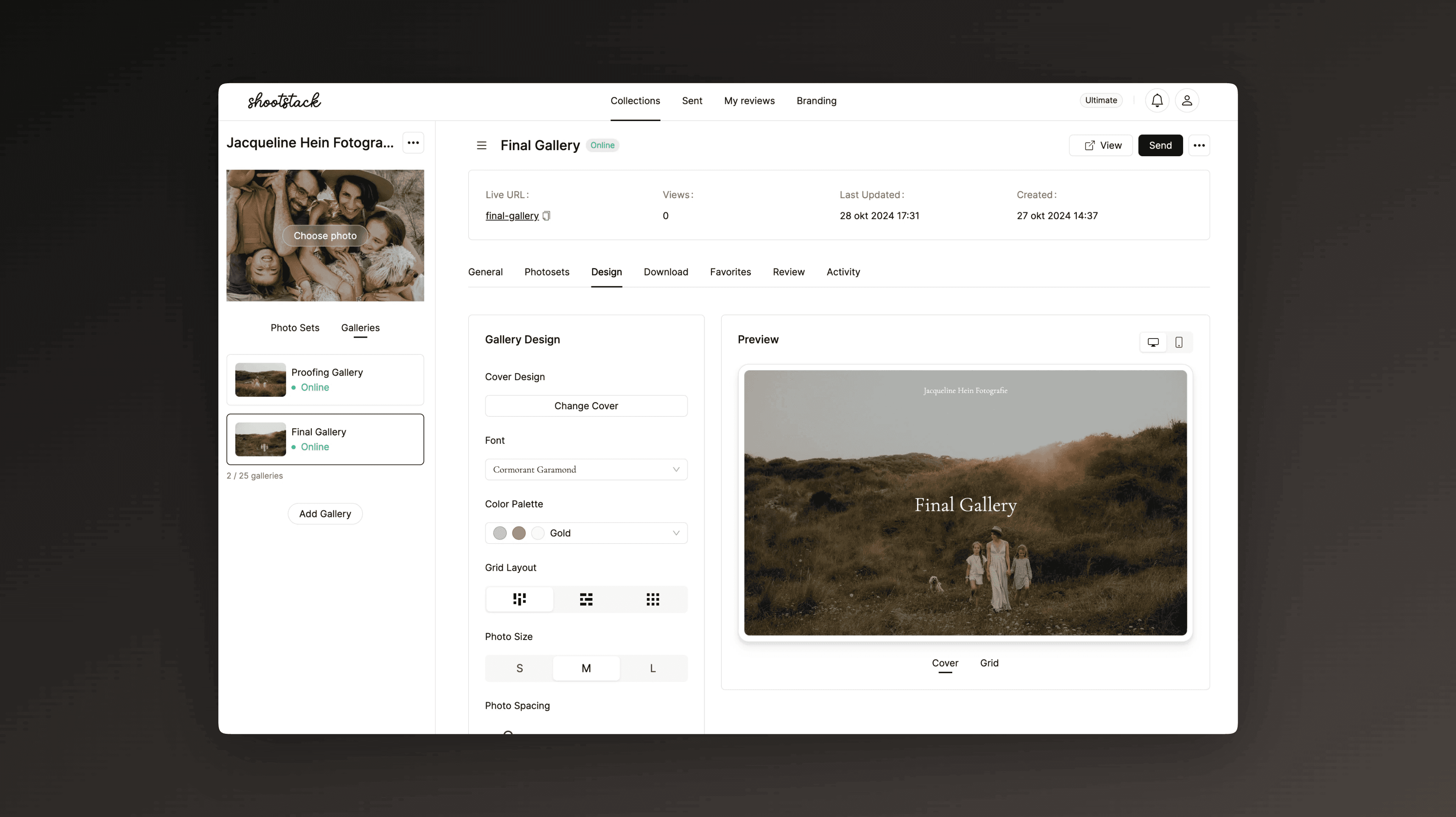Shootstack galleries explained