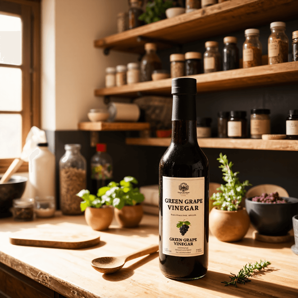 product photography of Green grape balsamic vinegar