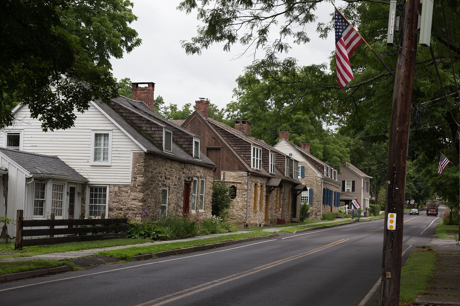 Historic homes along Main street, Hurley, New York