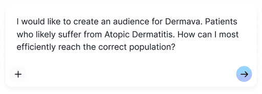 Dermava ad audience question: "How to efficiently reach patients with Atopic Dermatitis?"
