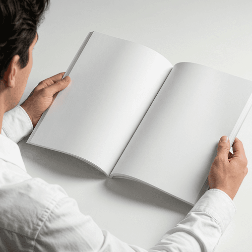 Open US Letter Magazine Mockup